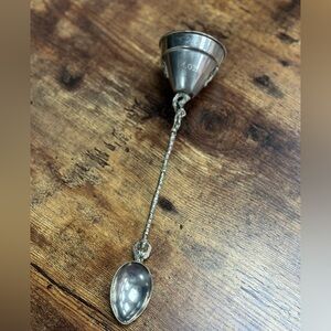 VERY UNIQUE cocktail mixing spoon and 2oz bartender’s jigger tool ornate